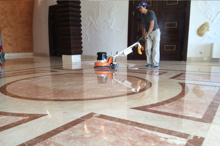 полировка мраморного пола